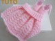 Explication TUTO jupe chaussons layette bébé tricot laine 