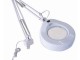 Lampe loupe en métal blanc