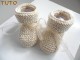 Explications tricot bébé, tuto chaussons à revers 