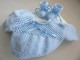 Tricot bébé trousseau laine Bleu Astra