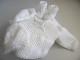 Trousseau bébé blanc astra, laine tricot bébé fait main