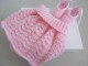 Tricot bébé Jupe et ballerines chaussons faits main