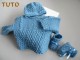 Tuto tricot bébé Brassière, Bonnet et chaussons TORSADE