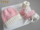 TUTO, Tricot bébé bonnet chaussons cali rose écru, laine bb