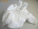 Explication, tuto tricot bébé, trousseau 3p rayé astra blanc