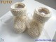 Tuto chaussons bb layette tricot bebe explications en pdf