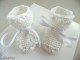 Tricot layette bb fait main chaussons