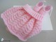 Tricot layette bb fait main chaussons jupe