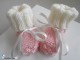 Tricot layette bb fait main chaussons