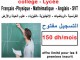 Cours de soutien collège - lycée (français, anglais, mathématique