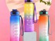 Color plastic sports portable filter water bottle