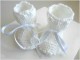 Chaussons tricot b&eacute;b&eacute; mod&egrave;le layette tricot&eacute; main sur OPLA