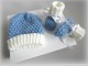 Bonnet chaussons layette tricot b&eacute;b&eacute; tricot&eacute; main sur OPLA