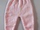 Pantalon tricot b&eacute;b&eacute; mod&egrave;le layette tricot&eacute; main sur OPLA