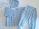 Ensemble tricot b&eacute;b&eacute; mod&egrave;le layette tricot&eacute; main sur OPLA