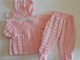 Ensemble tricot b&eacute;b&eacute; mod&egrave;le layette tricot&eacute; main sur OPLA